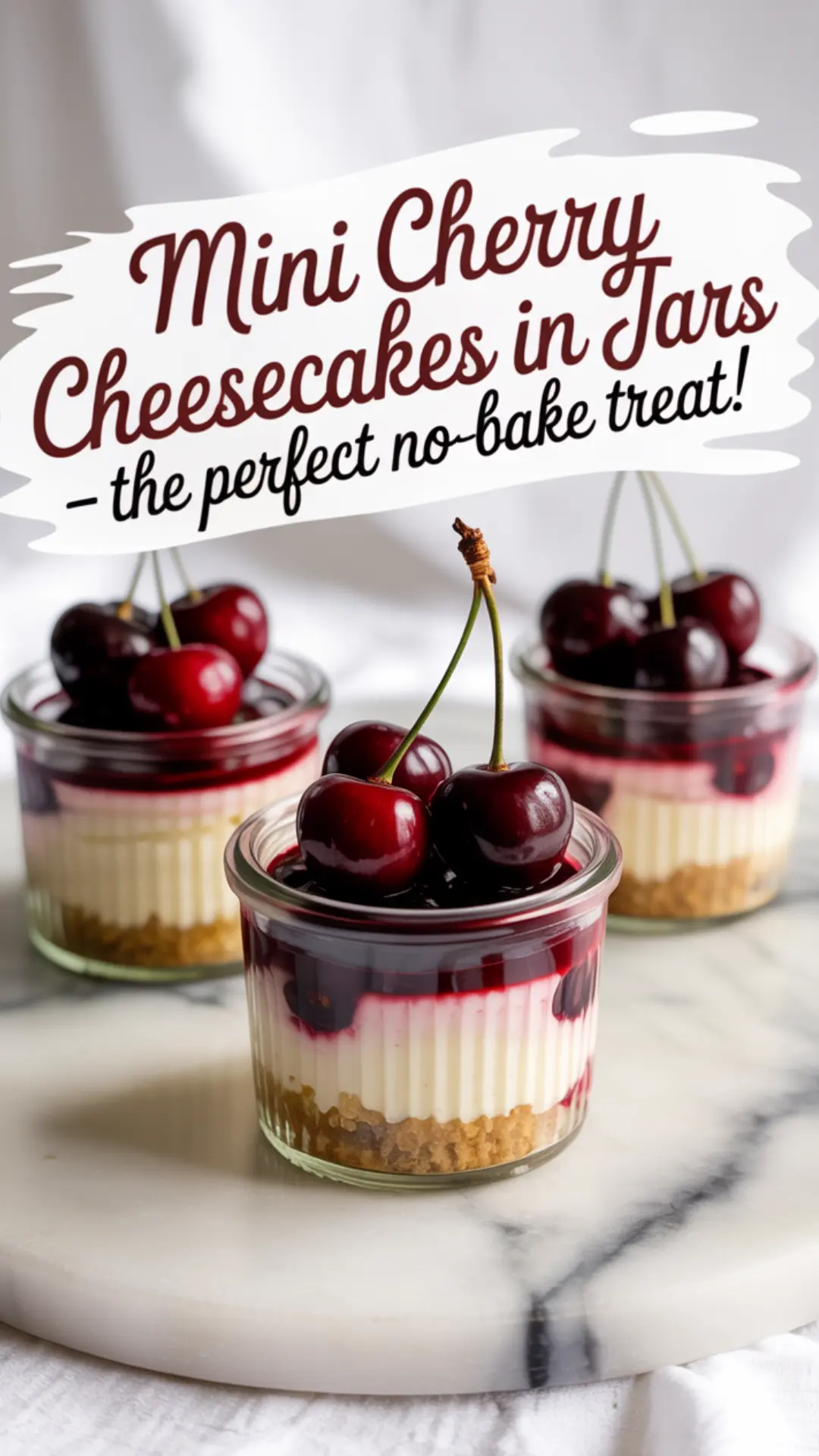 Mini Cherry Cheesecakes in Jars Recipe