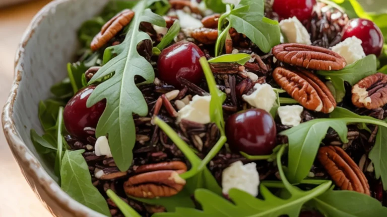 Wild Rice Salad with Cherries, Pecans & Arugula – So Fresh!