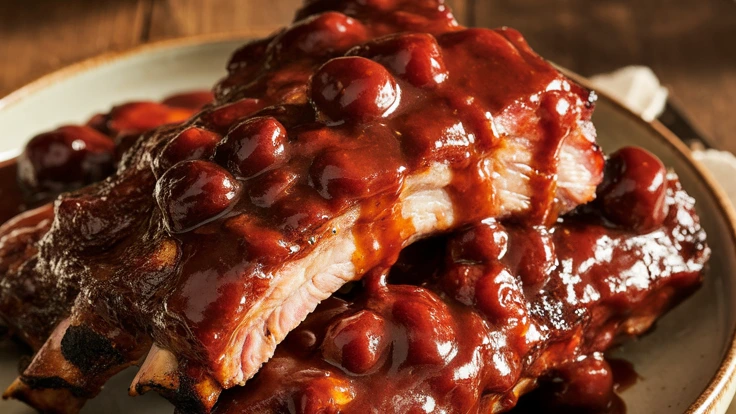 Sweet & Tangy Cherry BBQ Sauce for Ribs or Chicken!