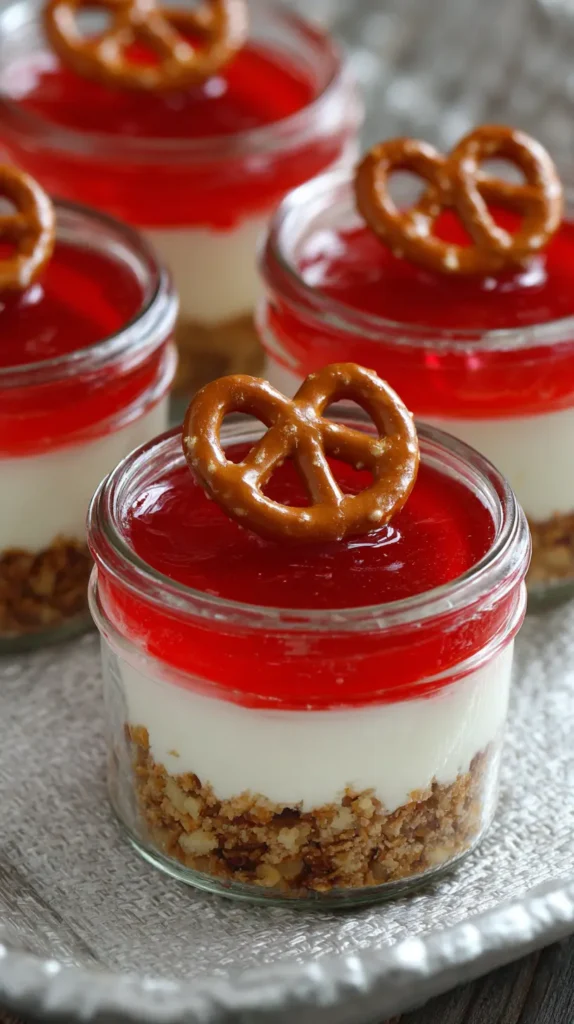 Strawberry Pretzel Salad Cups Recipe Strawberry Pretzel Salad Cups Recipe