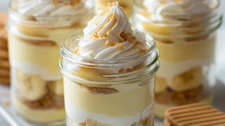 Easy Mini Mason Jar Banana Puddings for Summer