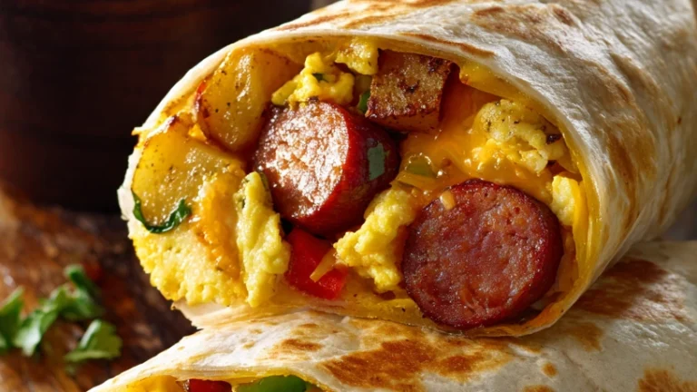Easy Kielbasa Sausage Breakfast Burritos for Busy Mornings