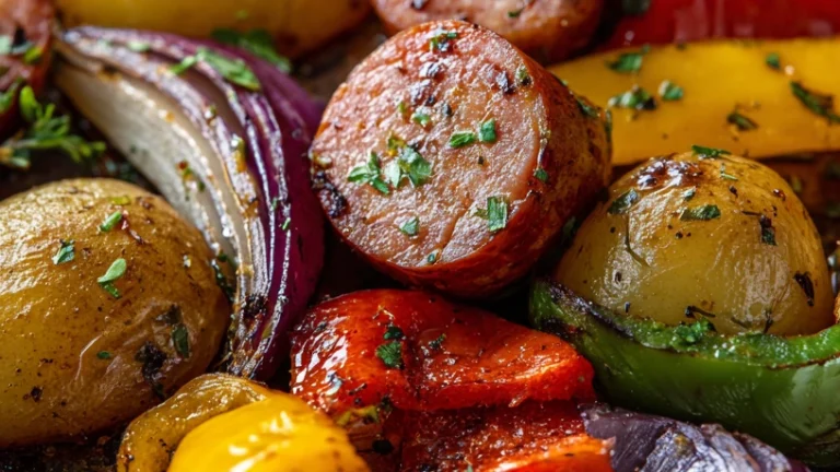 Easy Sheet Pan Kielbasa & Veggies Dinner Idea