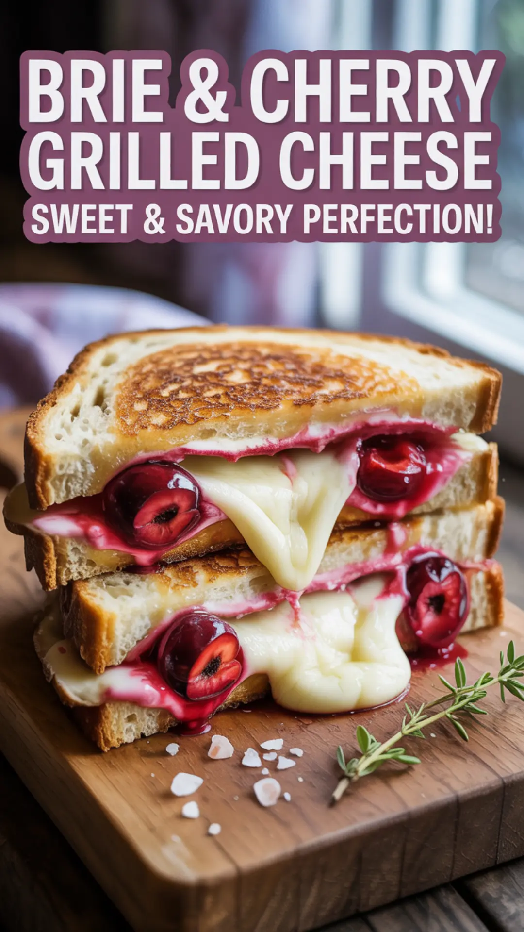 Brie and Cherry Grilled Cheese Sandwich