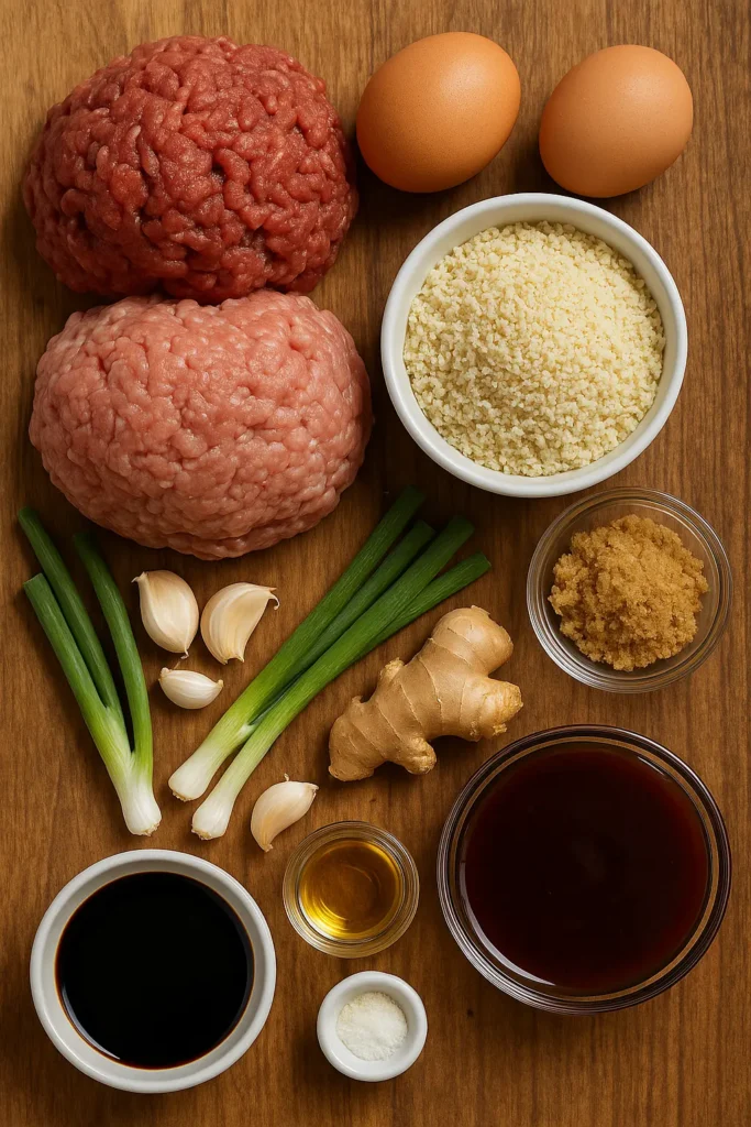Asian-Inspired Teriyaki Meatloaf with Sweet-Savory Glaze ingredients