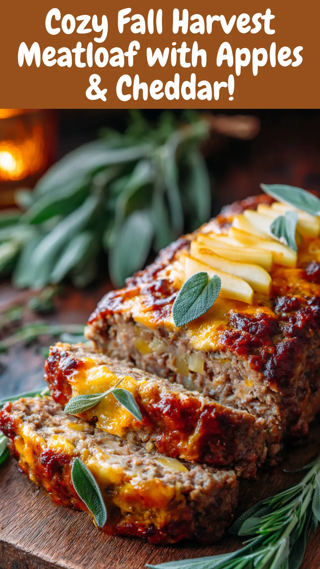 Fall Harvest Meatloaf with Apples, Sage, and Cheddar