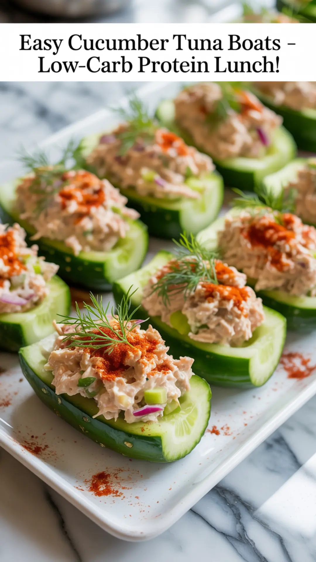 Cucumber Tuna Boats Recipe