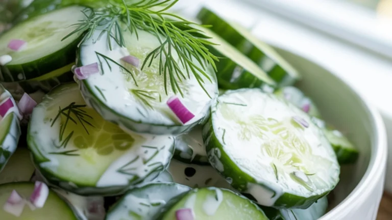 Easy Cucumber Dill Salad Recipe with Fresh Herbs