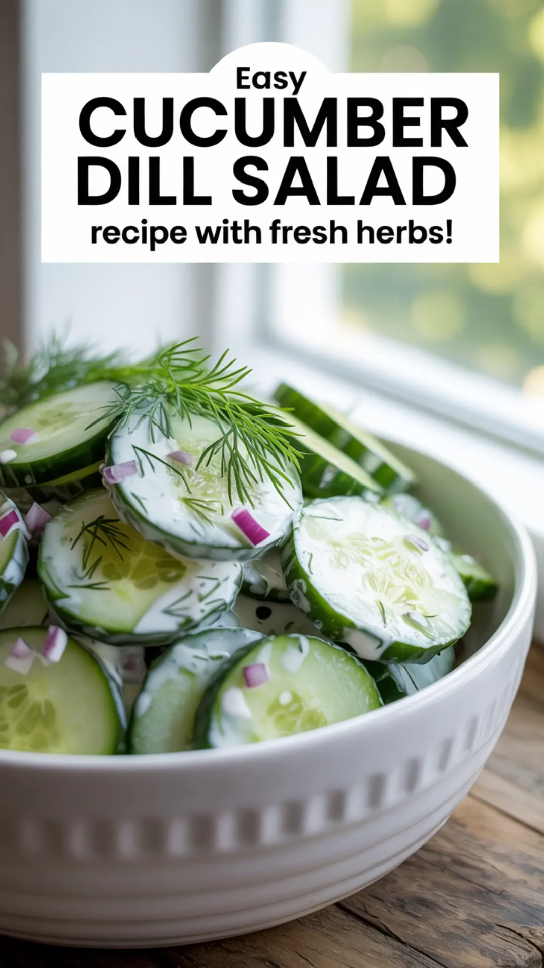 Creamy Cucumber Dill Salad with Greek Yogurt