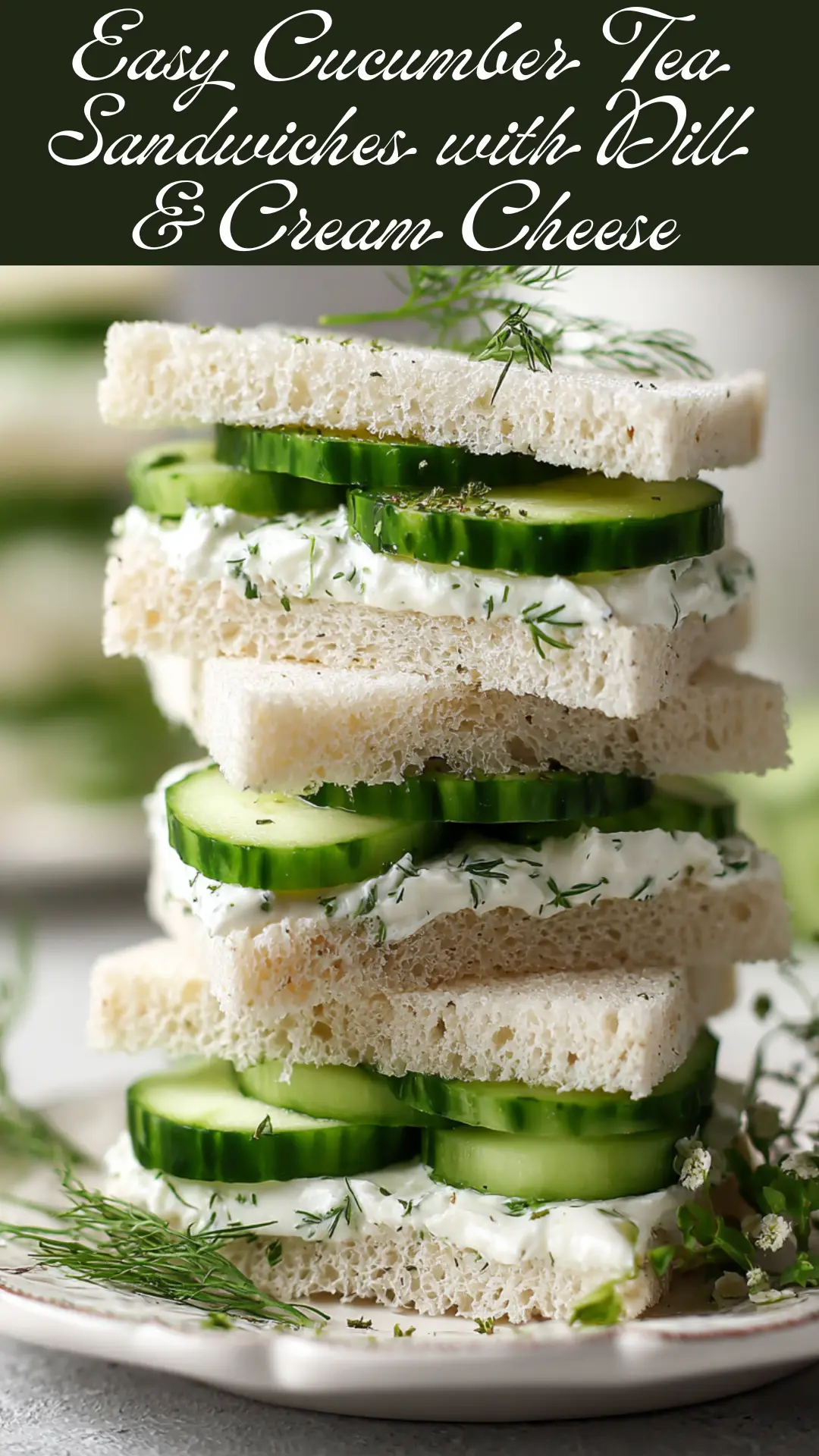 Cucumber Tea Sandwiches with Herbed Cream Cheese