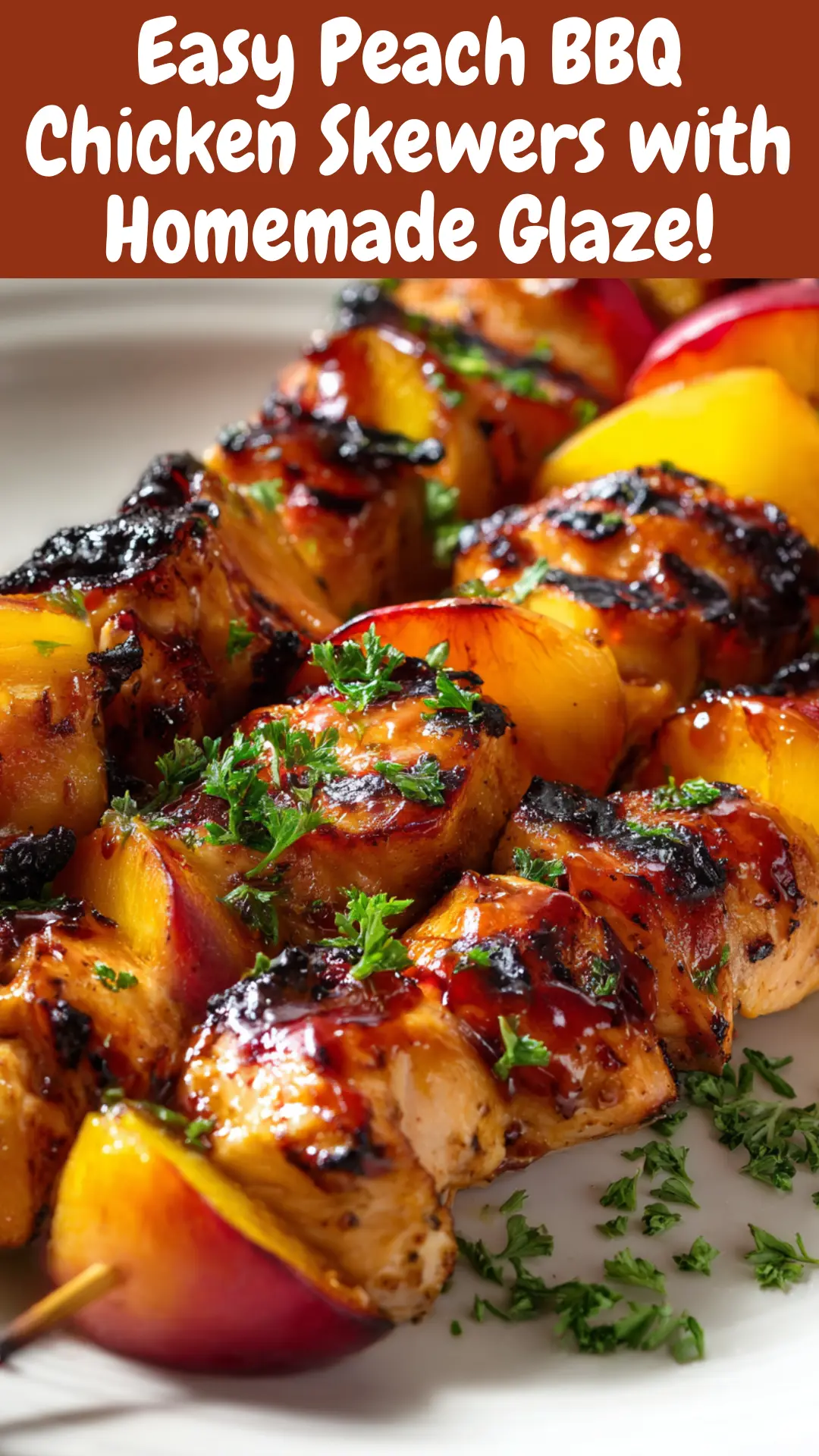 Peach BBQ Chicken Skewers Recipe