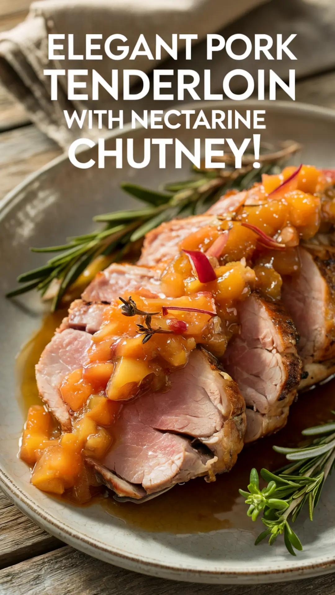 Pork Tenderloin with Nectarine Chutney
