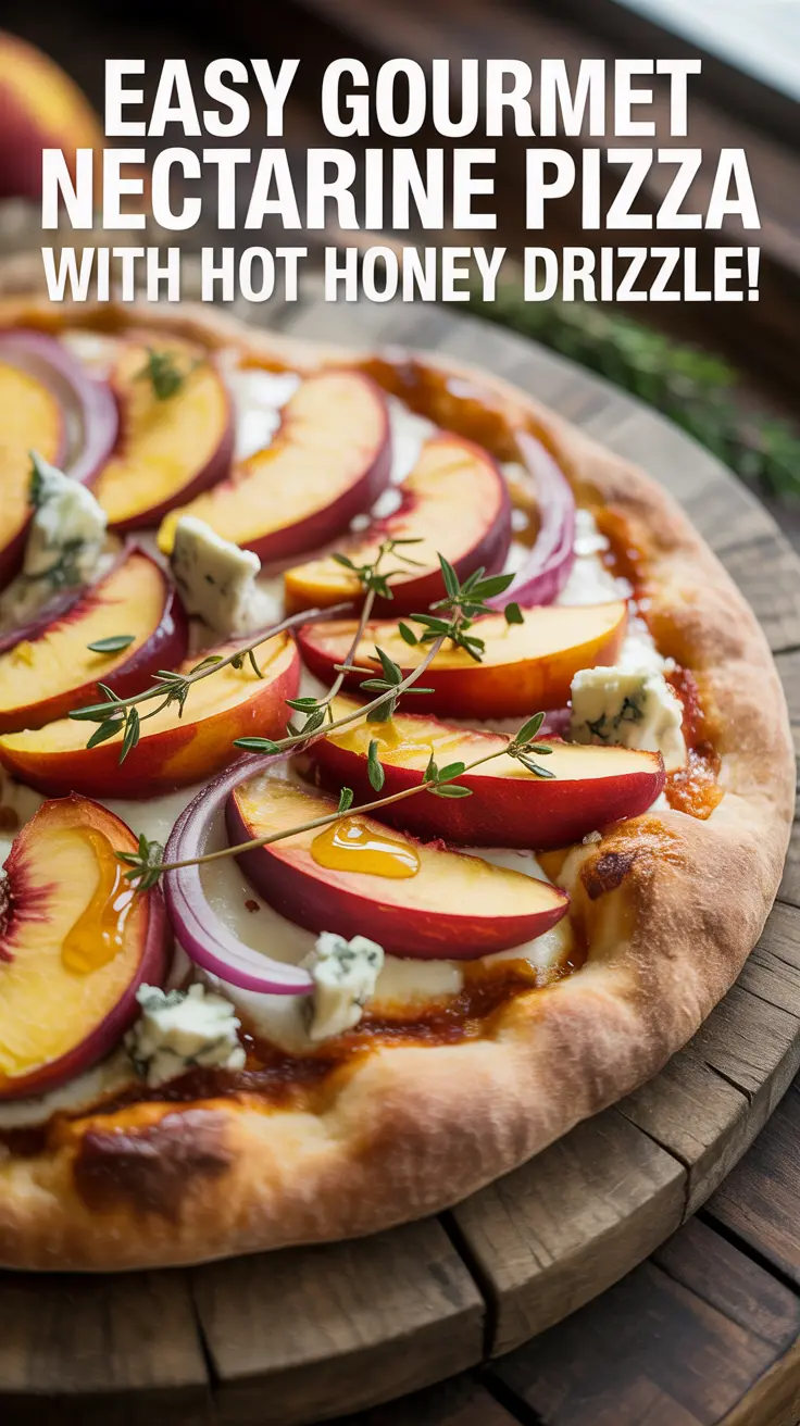 Nectarine and Hot Honey Drizzle Pizza