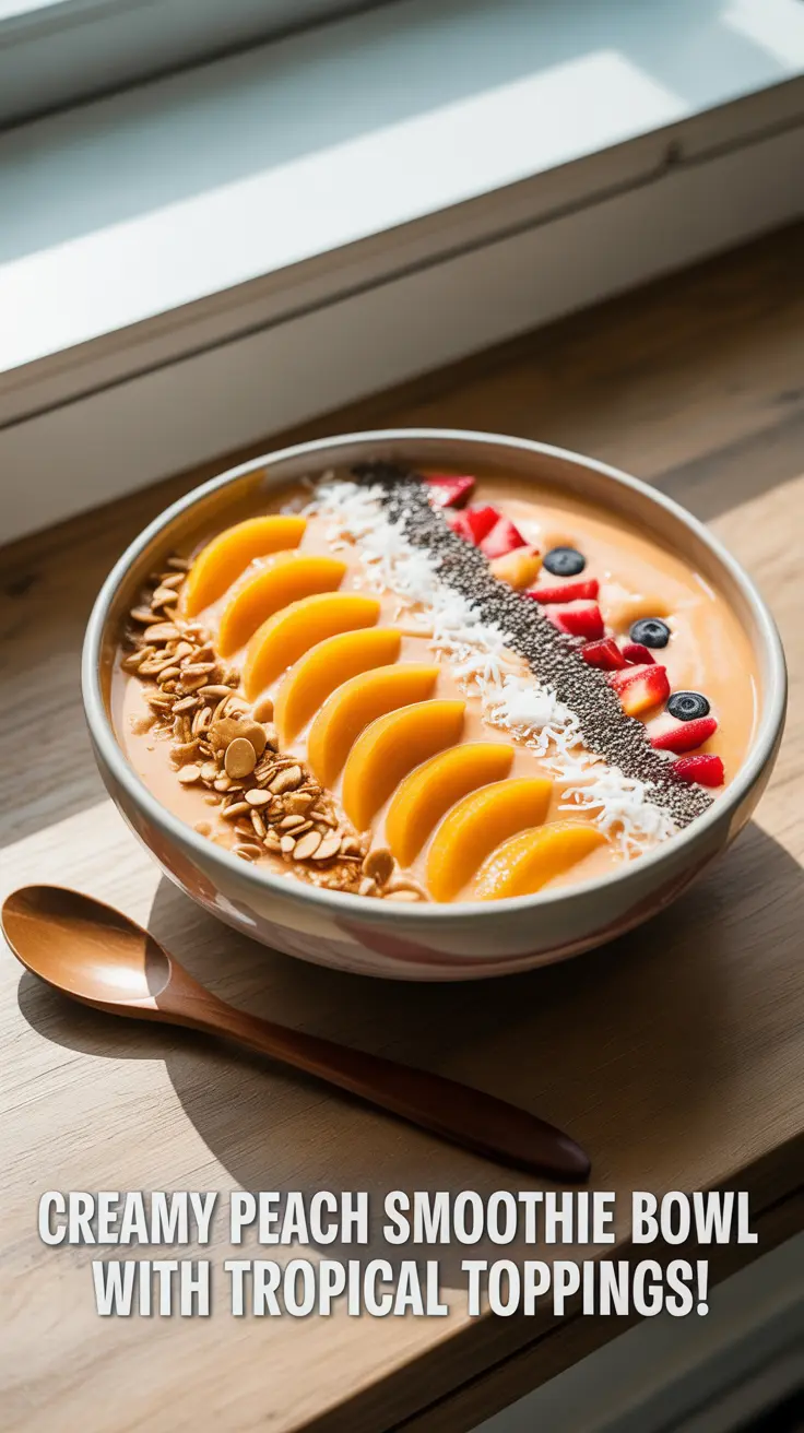 Tropical Peach Smoothie Bowl Recipe