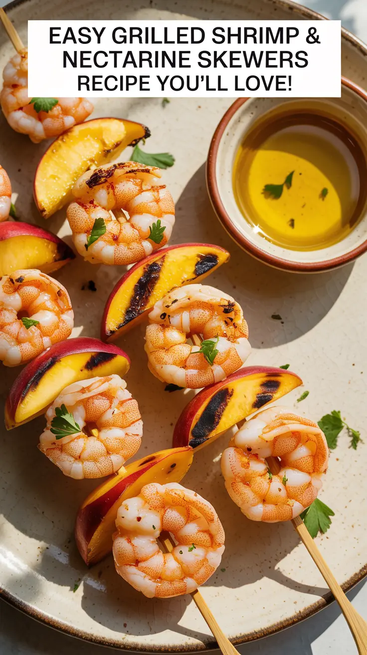 Grilled Shrimp and Nectarine Skewers Recipe