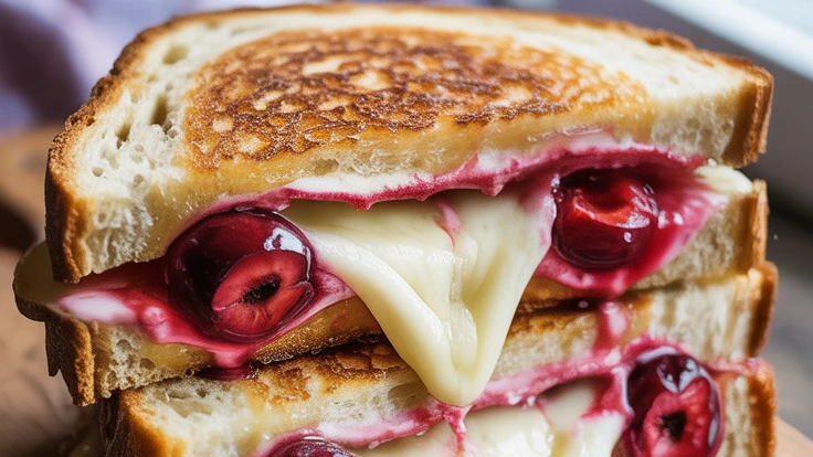 Brie & Cherry Grilled Cheese – Sweet & Savory Perfection