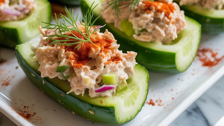 Cucumber Tuna Boats Recipe