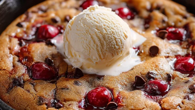 Cherry Chocolate Chip Skillet Cookie