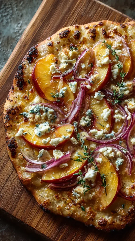 Easy Gourmet Nectarine Pizza with Hot Honey Drizzle