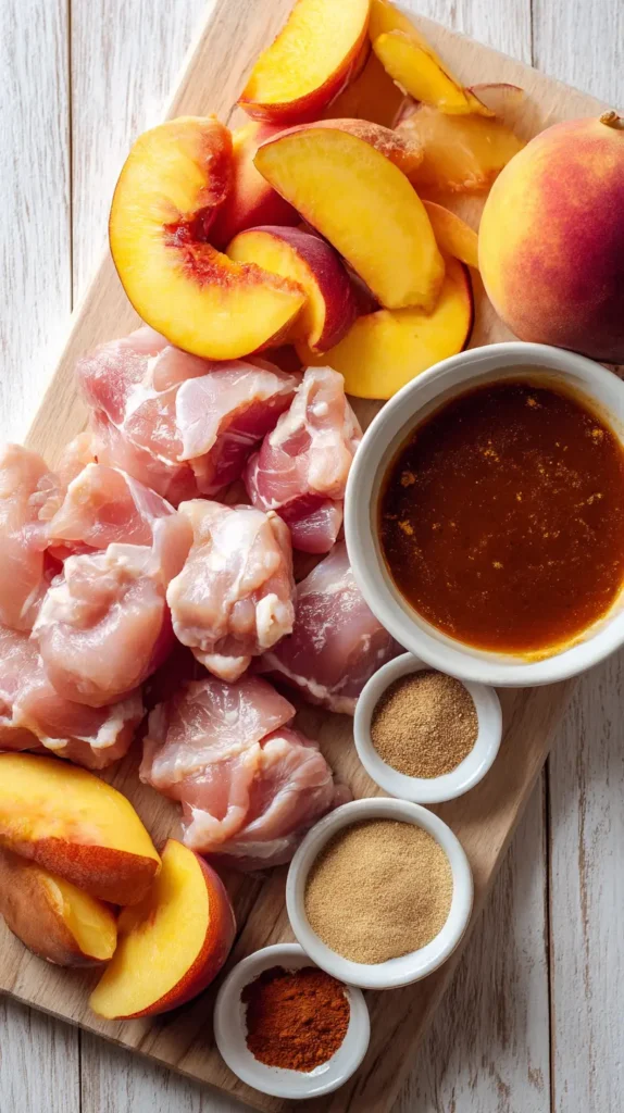 Peach BBQ Chicken Skewers