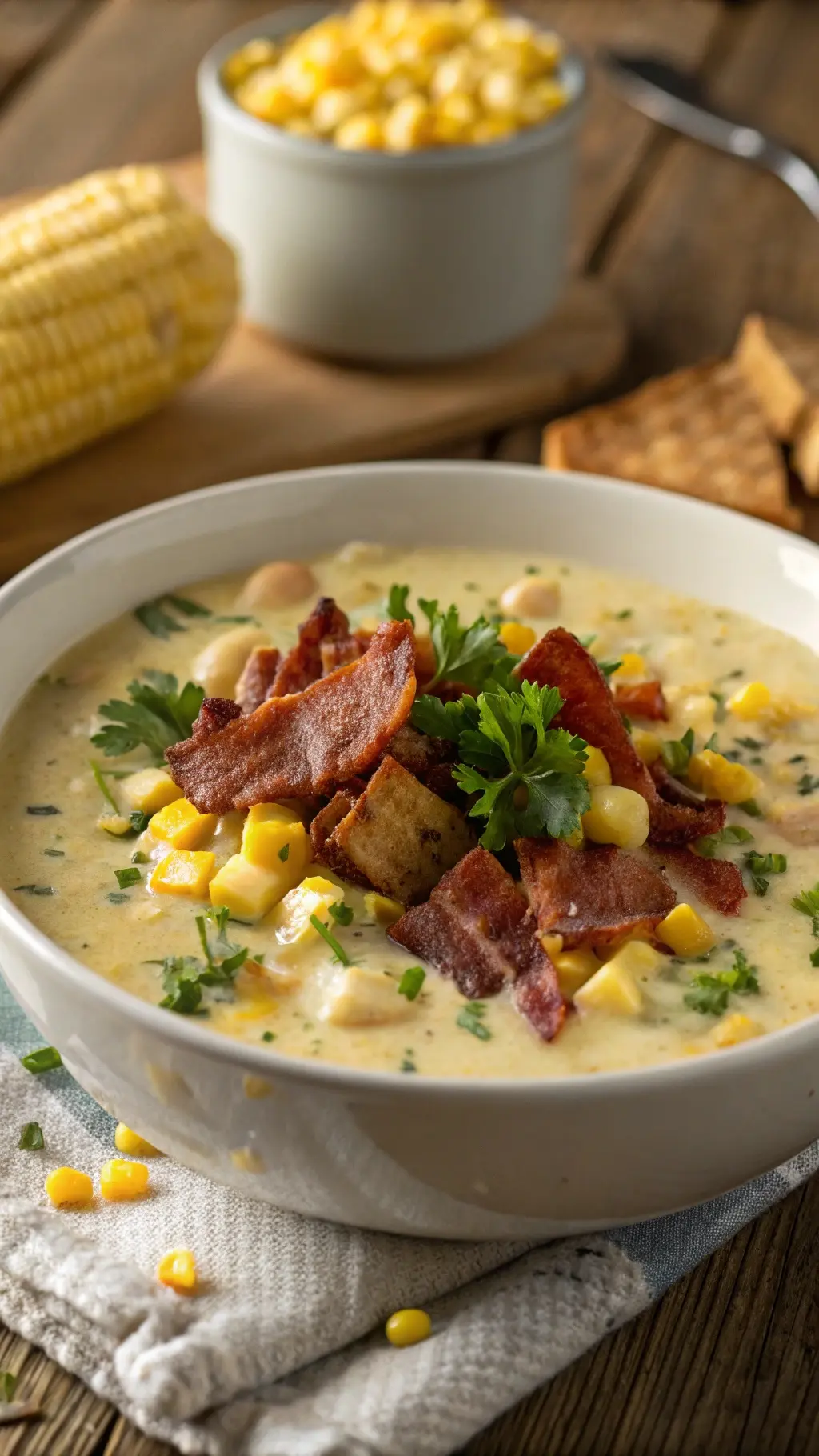 Creamy Corn Chowder with Bacon Recipe