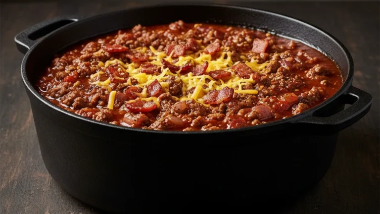 Bacon Bourbon Beef Chili Recipe