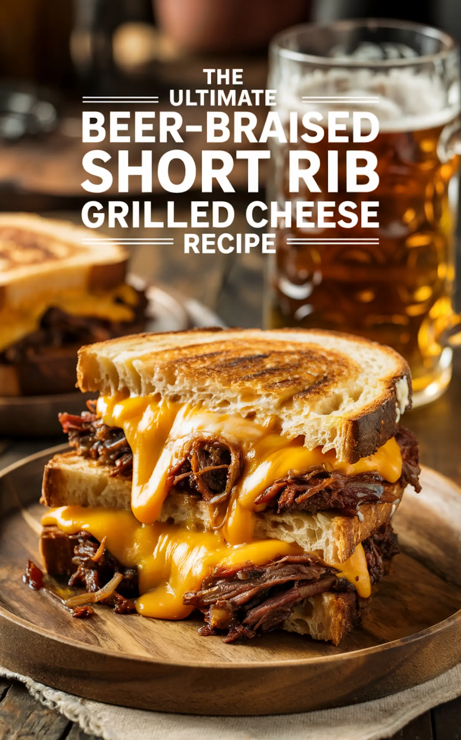 Beer-Braised Short Rib Grilled Cheese