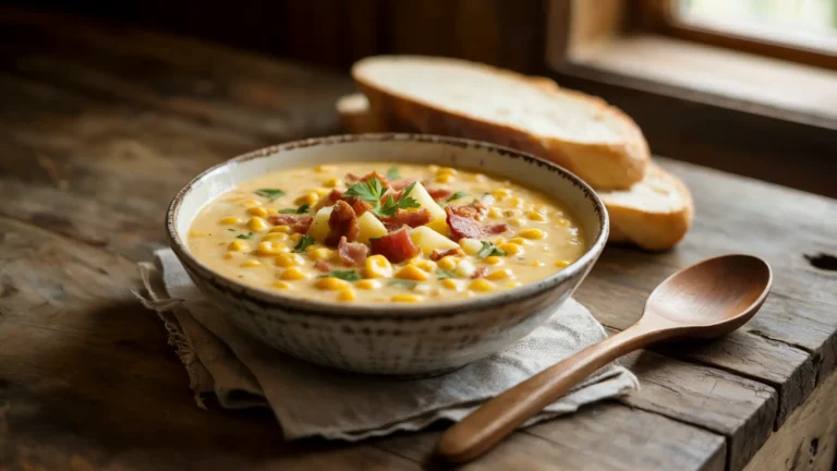 Creamy Corn Chowder with Bacon Recipe