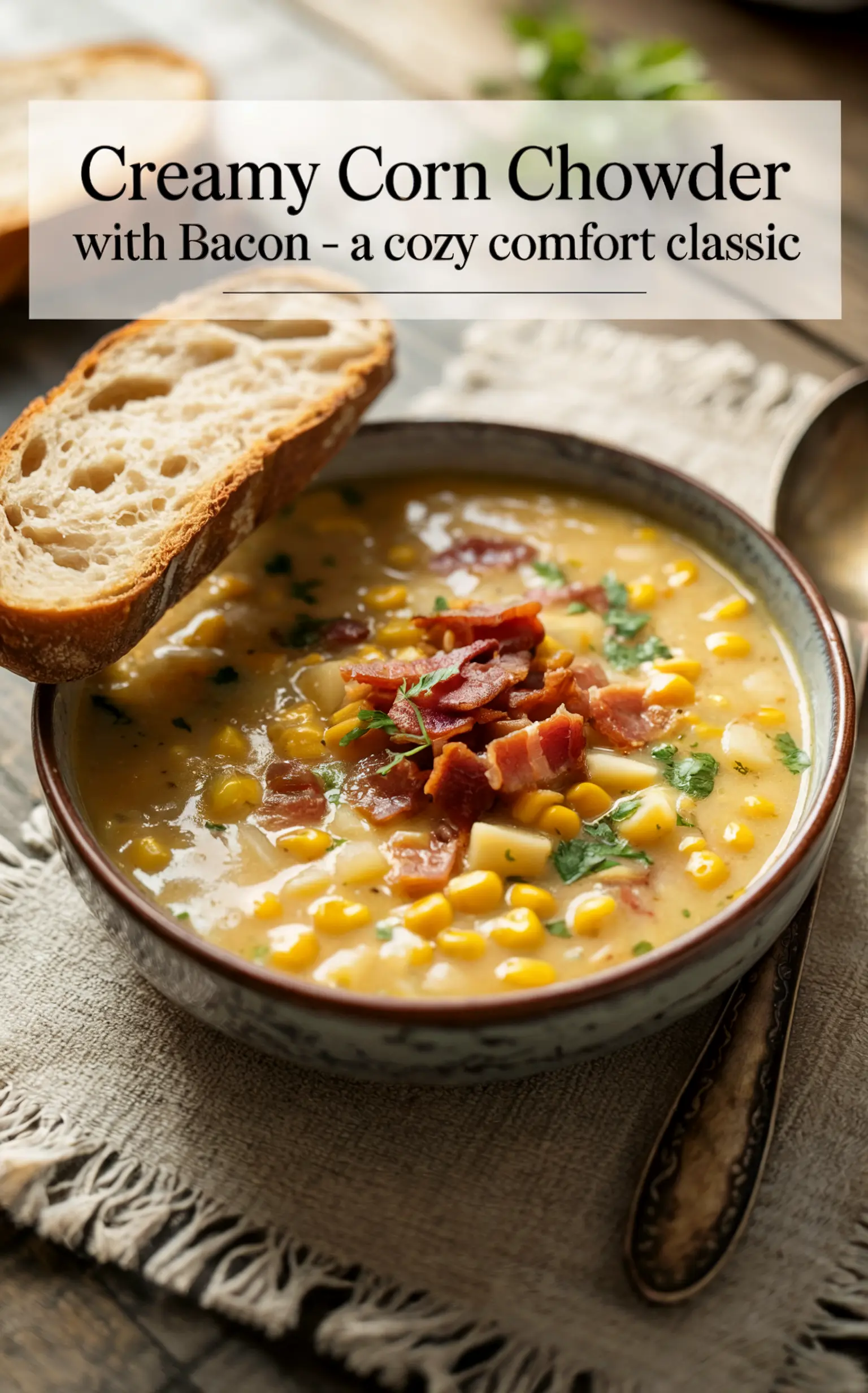 Creamy Corn Chowder with Bacon Recipe