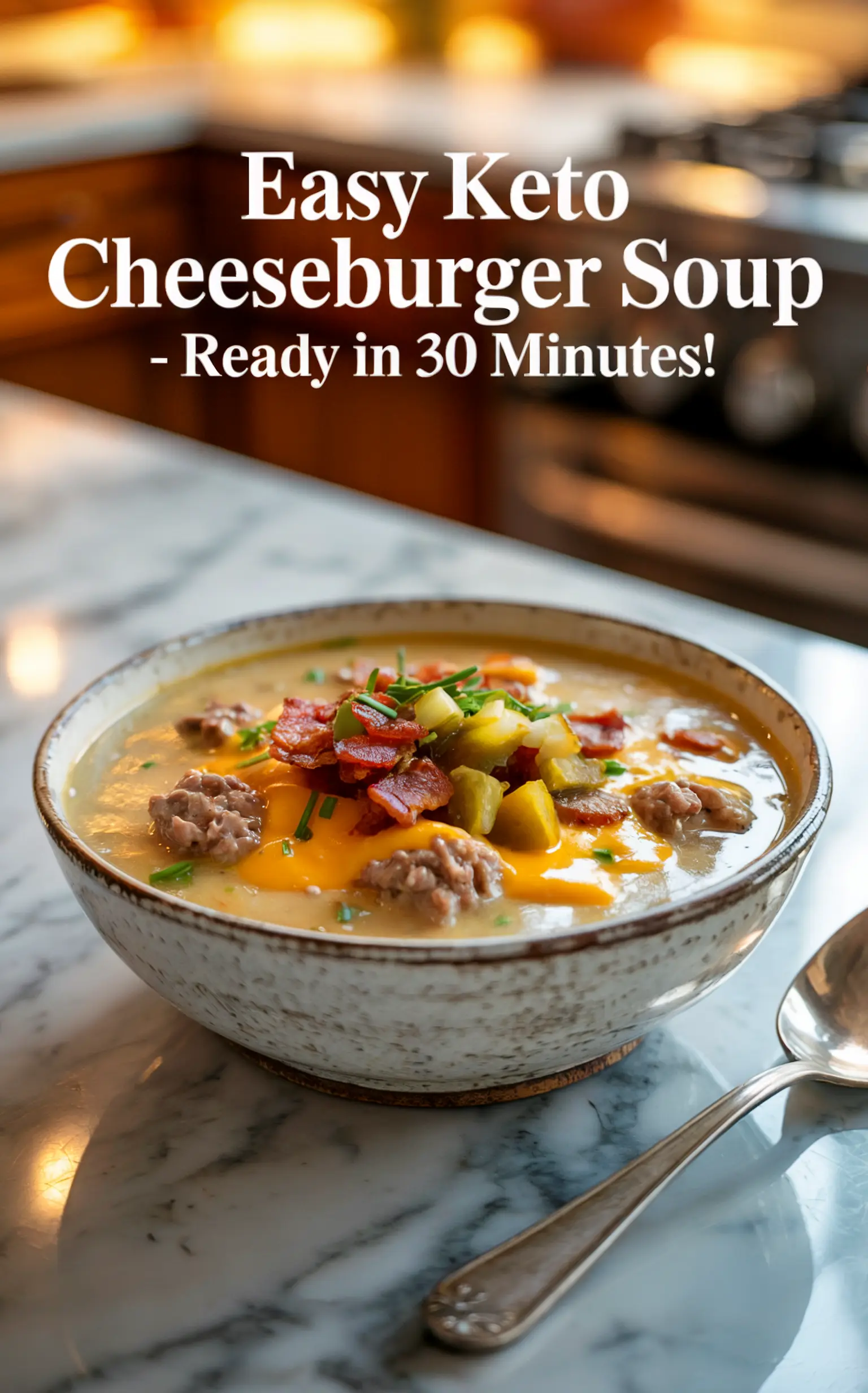 Keto Cheeseburger Soup Recipe