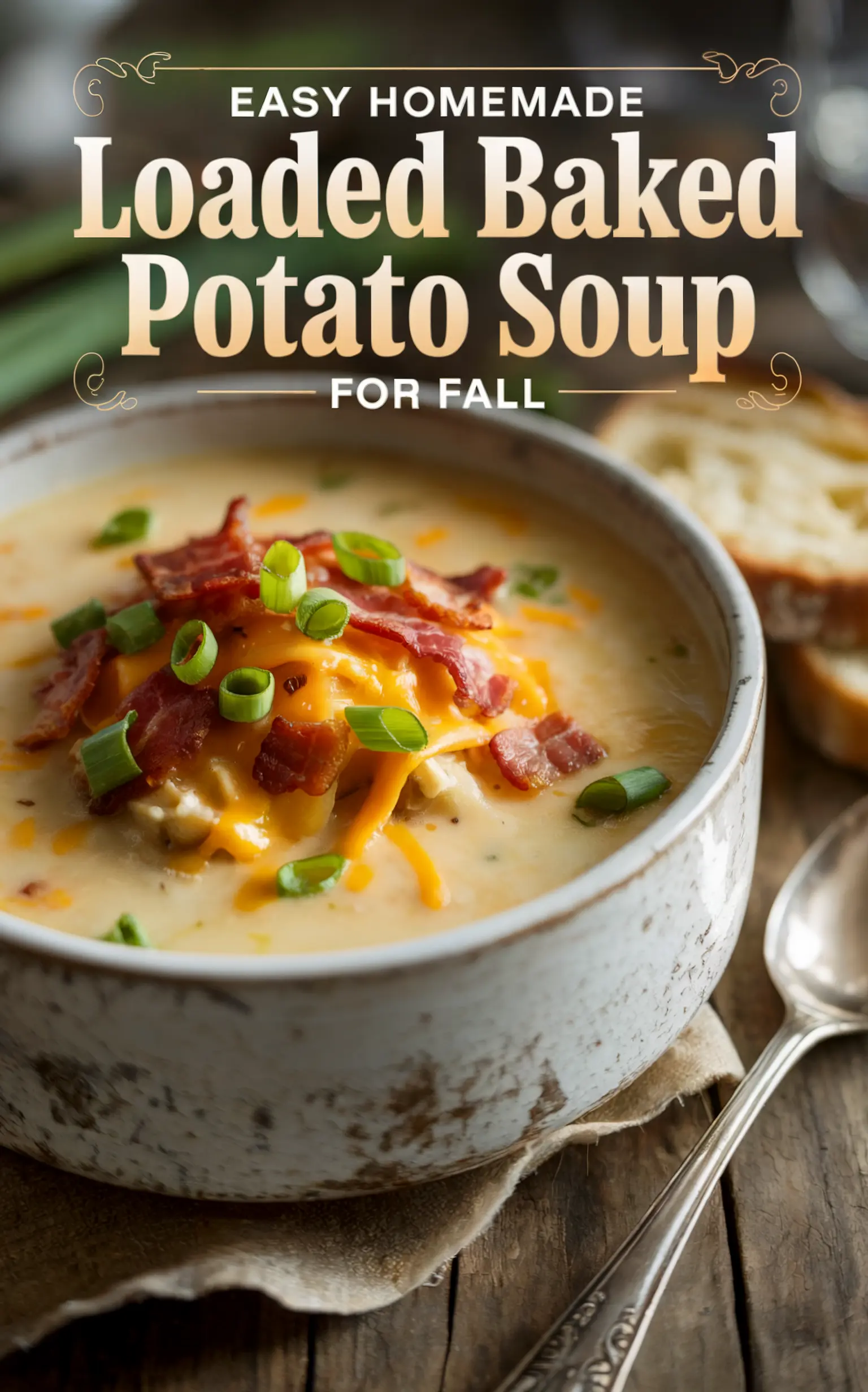 Loaded Baked Potato Soup – Creamy, Cheesy, and Comforting