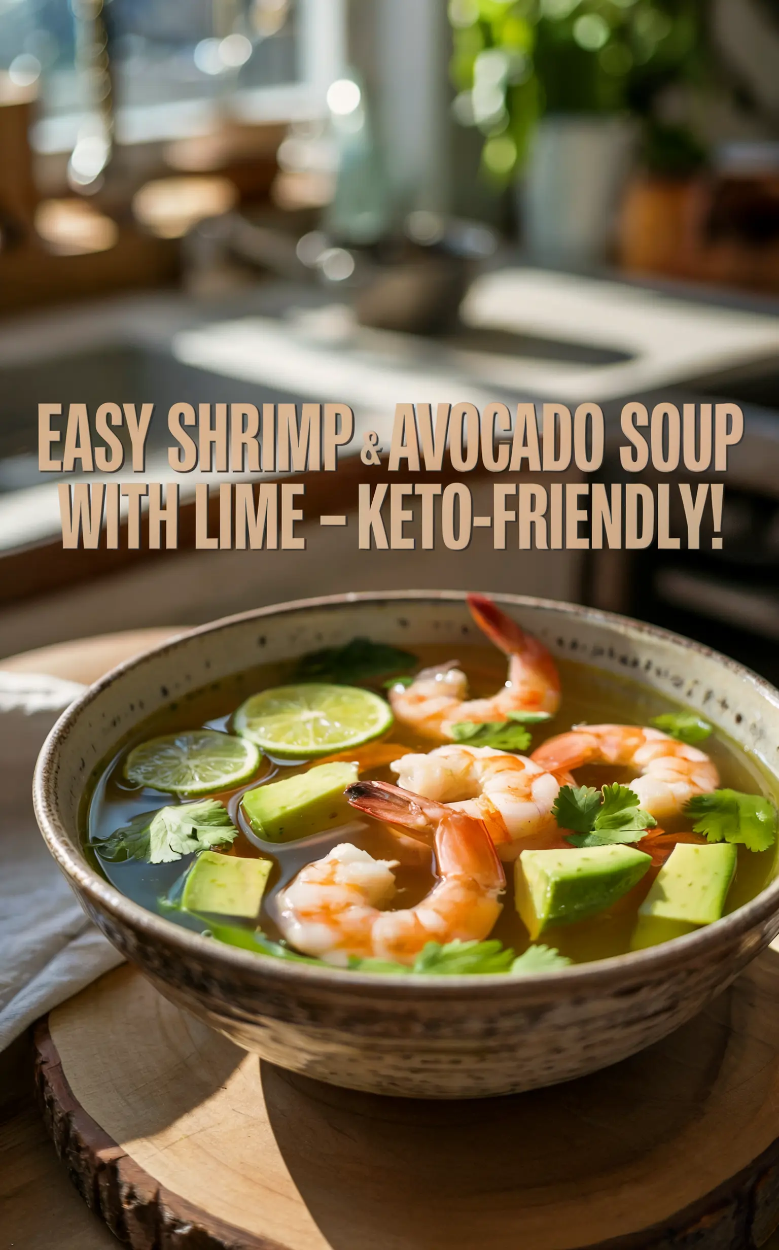 Shrimp & Avocado Soup with Lime – Light and Refreshing