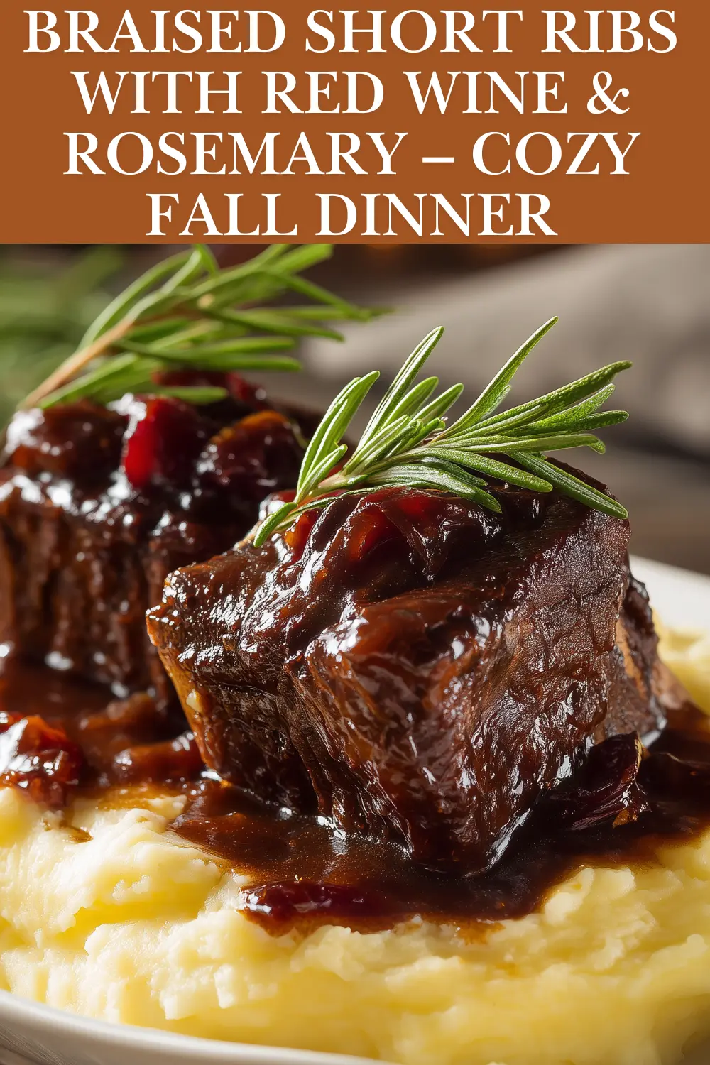 Braised Short Ribs with Red Wine & Rosemary Recipe