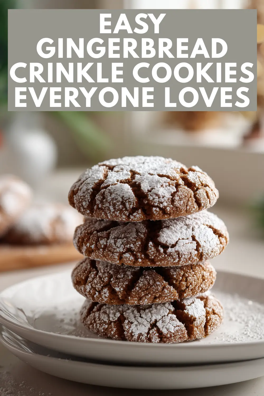 Gingerbread Crinkle Cookies