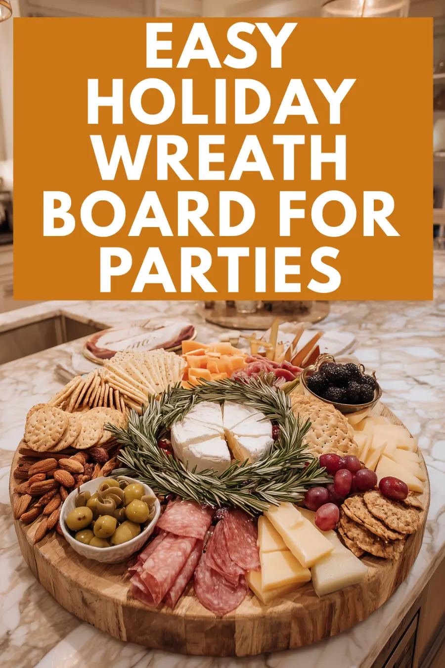 Festive Holiday Wreath Board