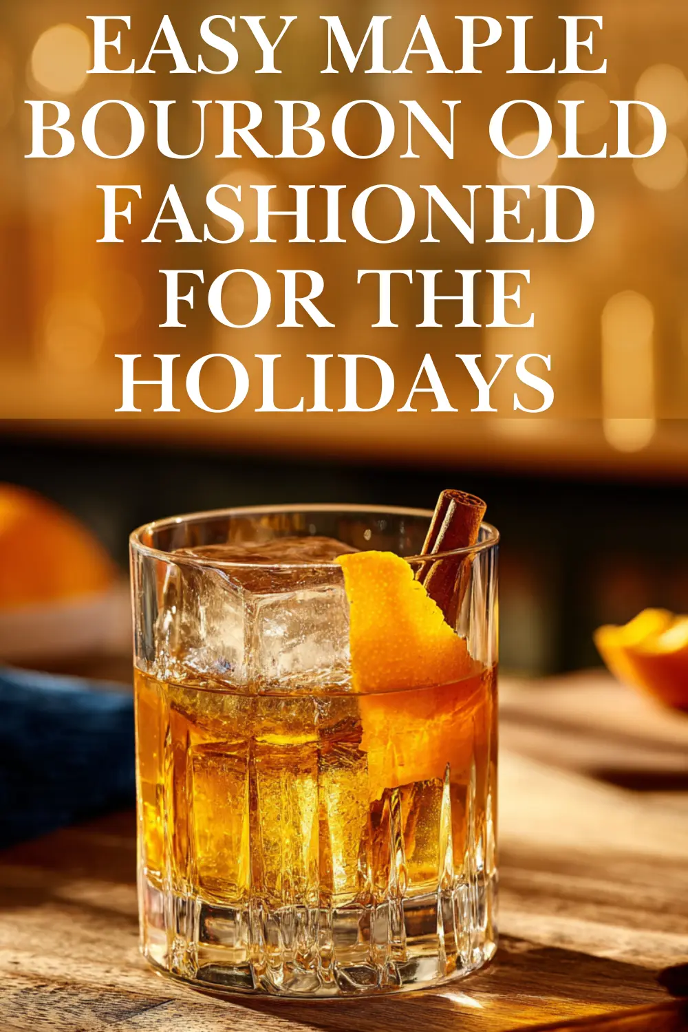 Maple Bourbon Old Fashioned – Classic Fall Cocktail
