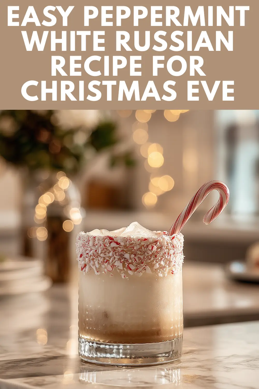 Creamy Peppermint White Russian Cocktail