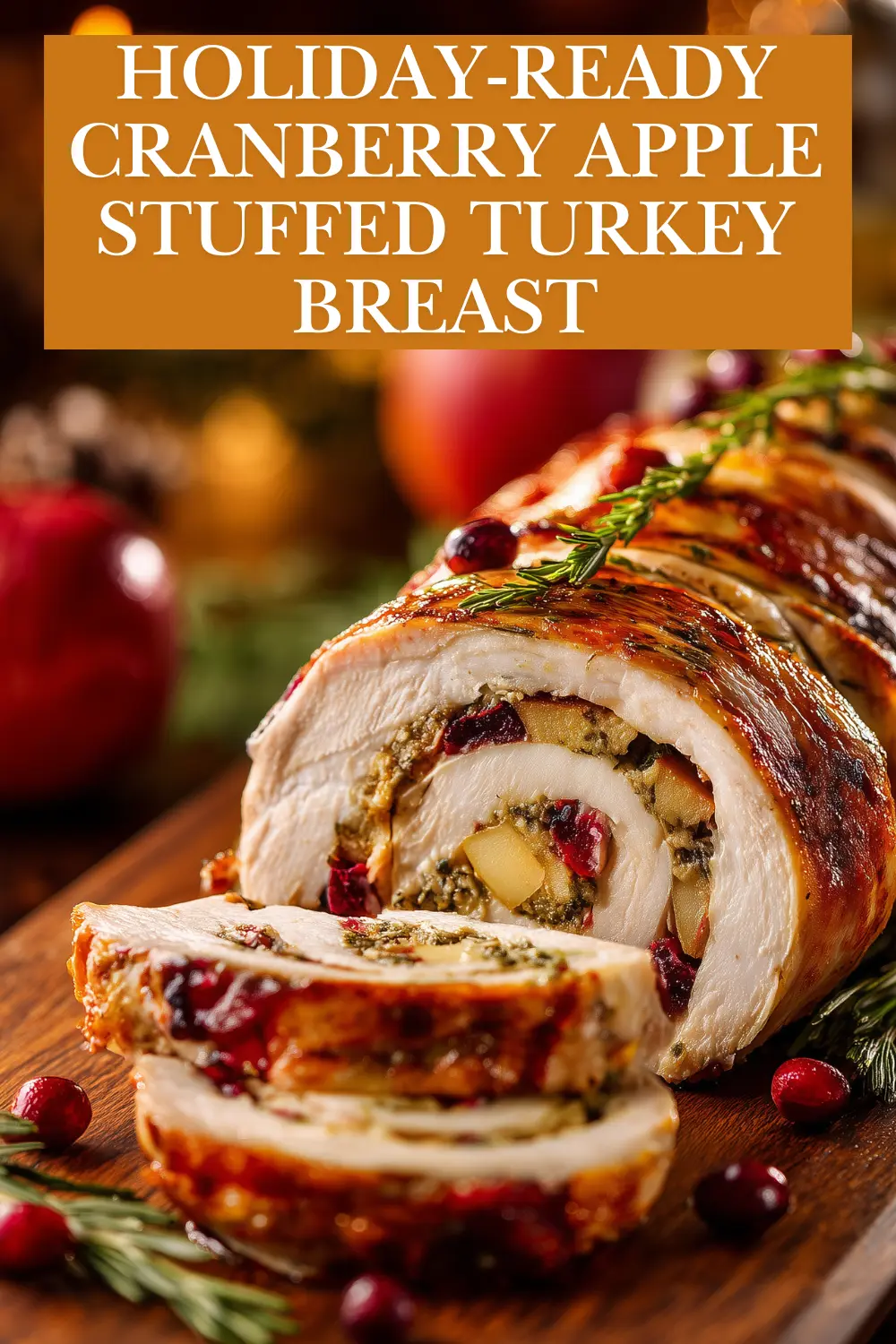 Cranberry Apple Stuffed Turkey Breast