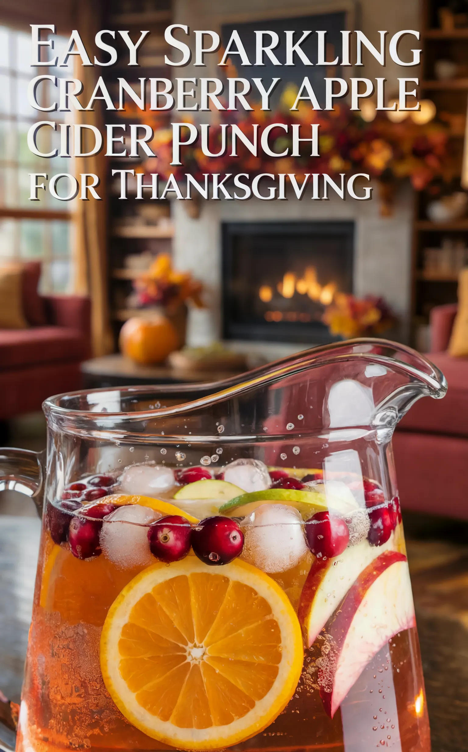 Sparkling Cranberry Apple Cider Punch – Festive Drink