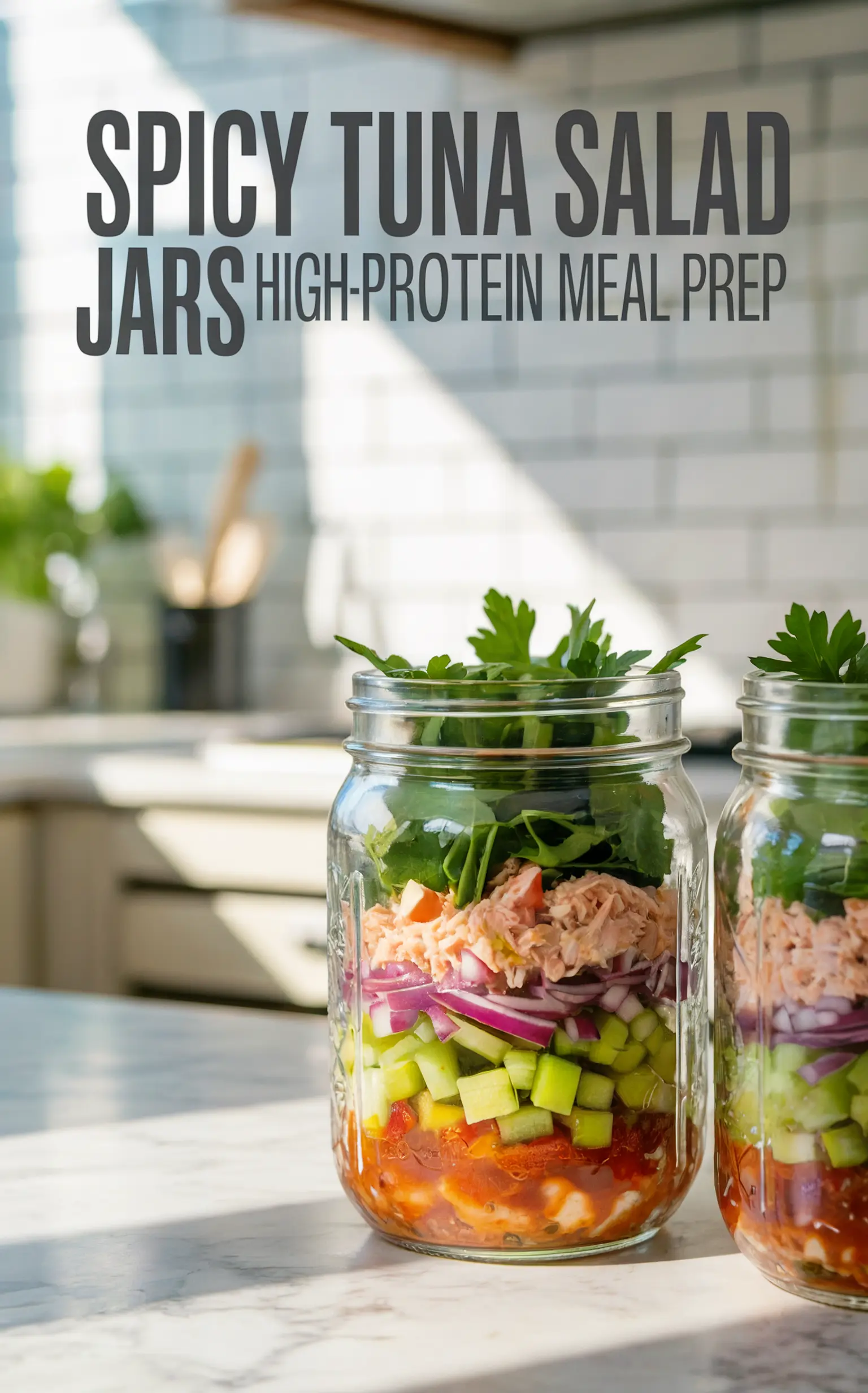 Spicy Tuna Salad Jars for Easy Meal Prep