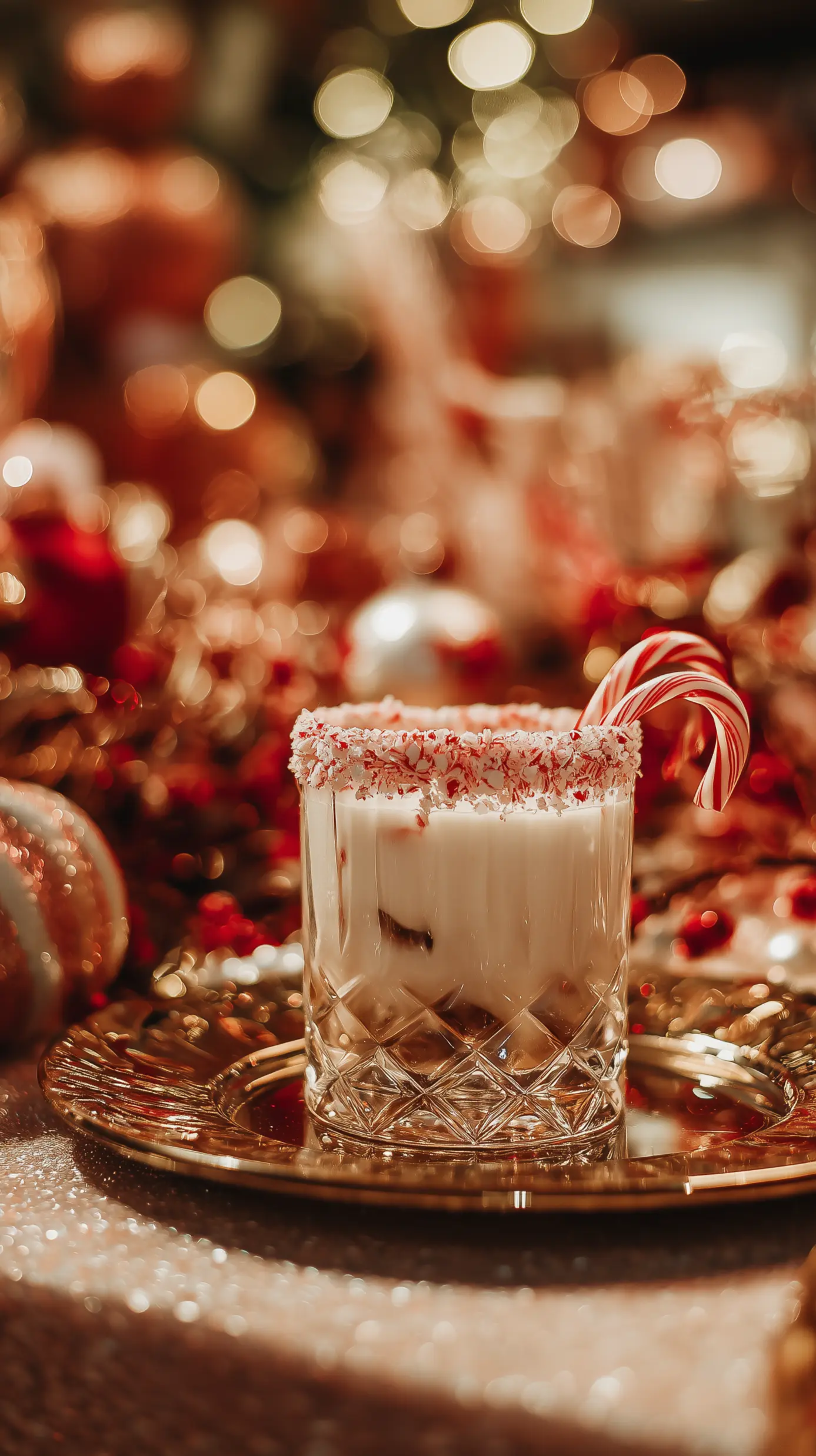 Creamy Peppermint White Russian Cocktail