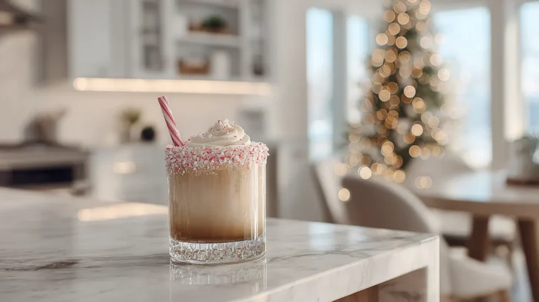 Creamy Peppermint White Russian Cocktail