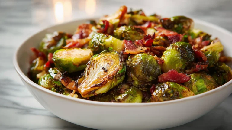Balsamic Roasted Brussels Sprouts with Bacon Recipe
