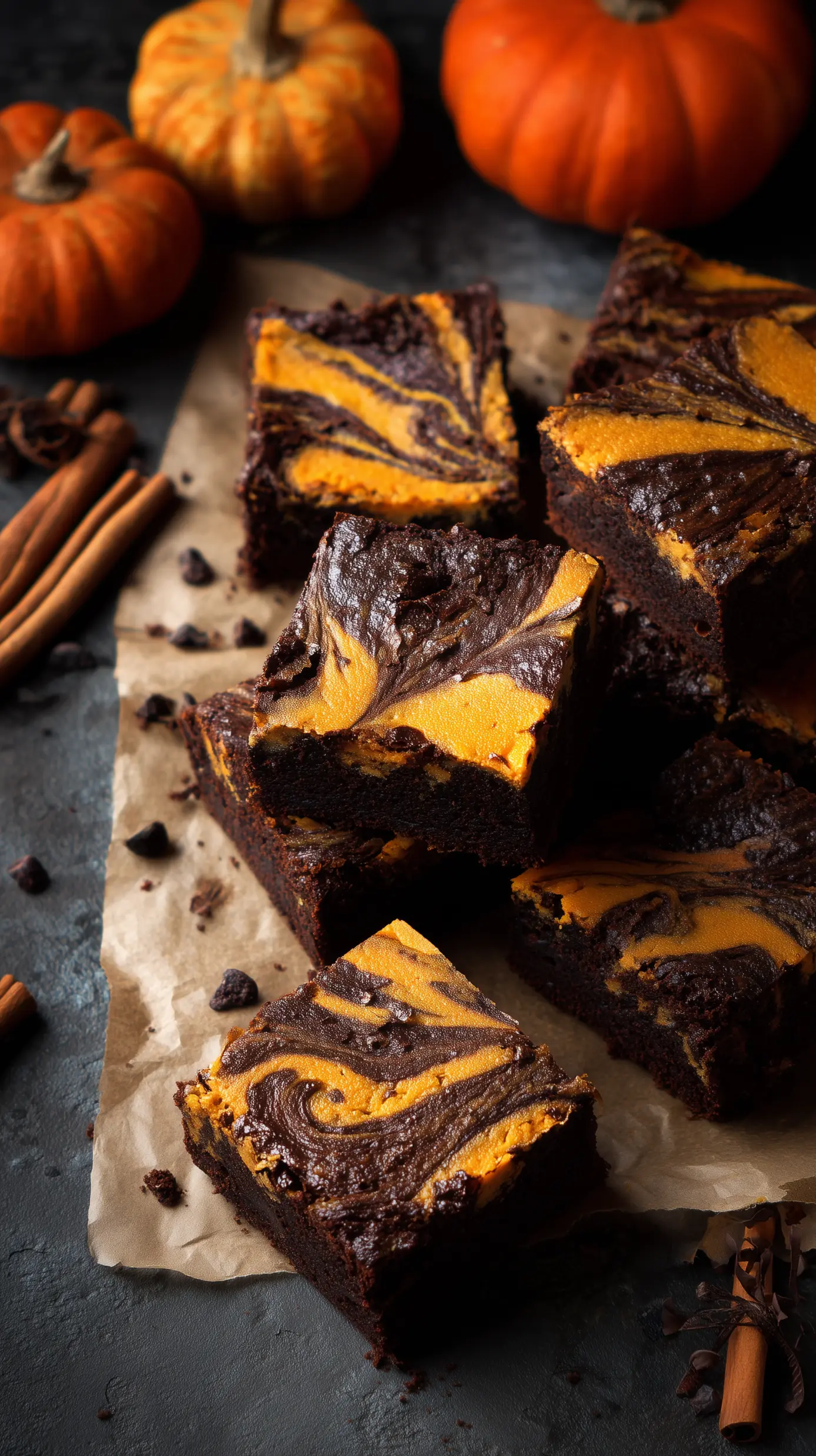 Pumpkin Cream Cheese Swirl Brownies – Fall Dessert Bliss