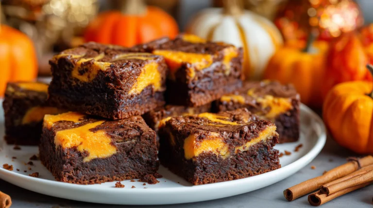 Pumpkin Cream Cheese Swirl Brownies – Fall Dessert Bliss