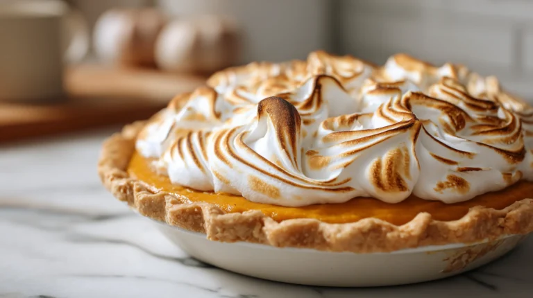 Creamy Sweet Potato Pie with Marshmallow Swirl