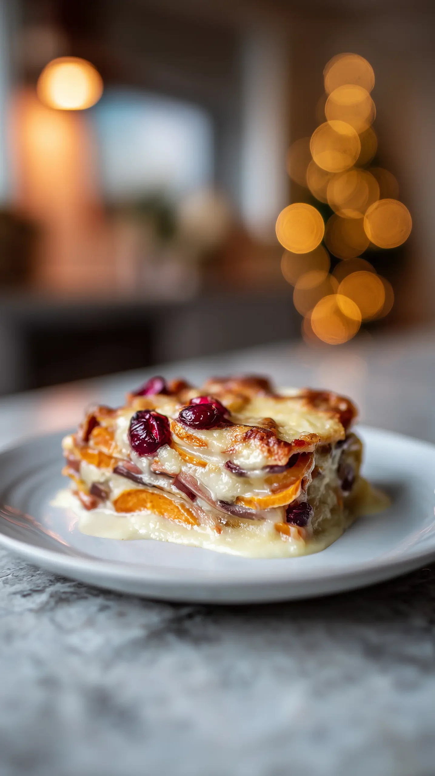 Sweet Potato & Cranberry Gratin – Holiday Side Dish