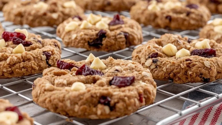 White Chocolate Cranberry Oatmeal Cookies