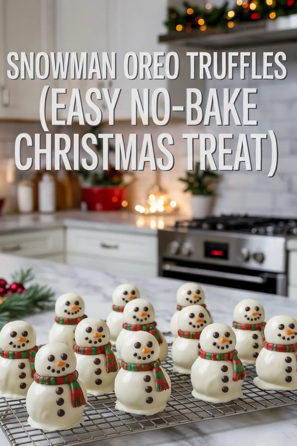 Easy Snowman Oreo Truffles