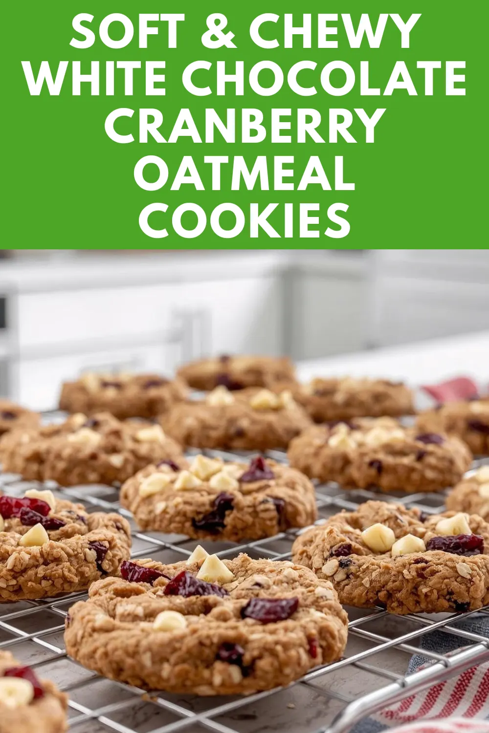 White Chocolate Cranberry Oatmeal Cookies